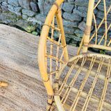Pair of adult rattan armchairs