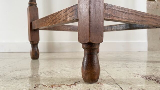 Side table in the countryside style in turned wood