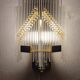 Methacrylate and metal wall lamp. Italy, 1980s.