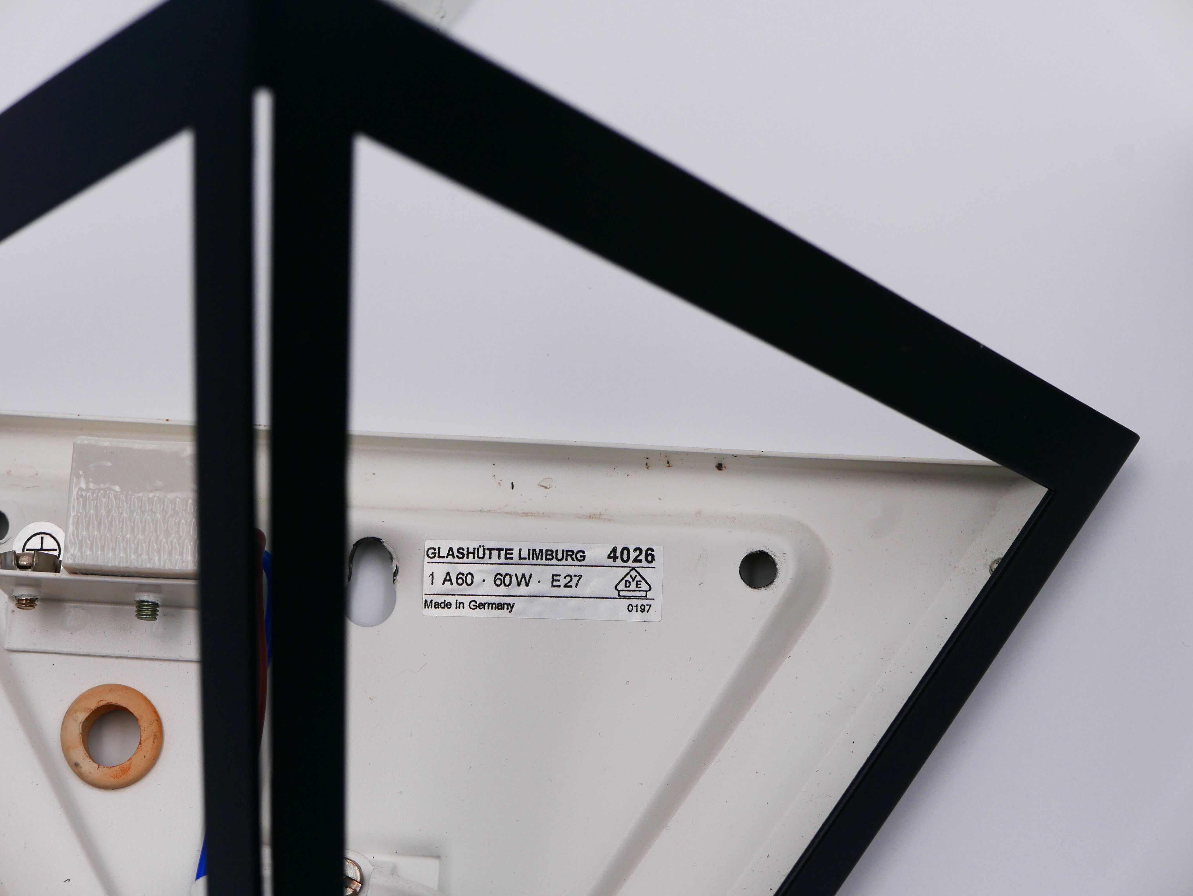 Pair of Glashutte Limburg wall lamps