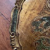 Round wooden Florentine platter