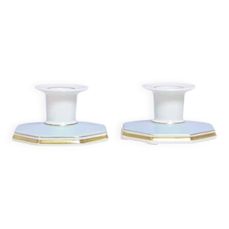 Set of 2 Hexagonal Candle Holders Royal Copenhagen