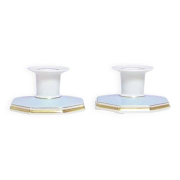 Ensemble de 2 porte-bougies hexagonaux Royal Copenhagen
