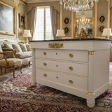 Empire style chest of drawers, painted, 19th century