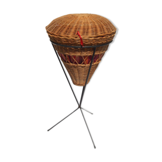 Worker box book Wicker with tripod Bohemian cover