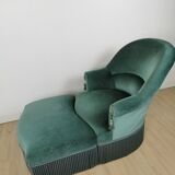 Toad armchair with footrest