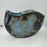 superb signature glazed flower spike vase to identify in good condition