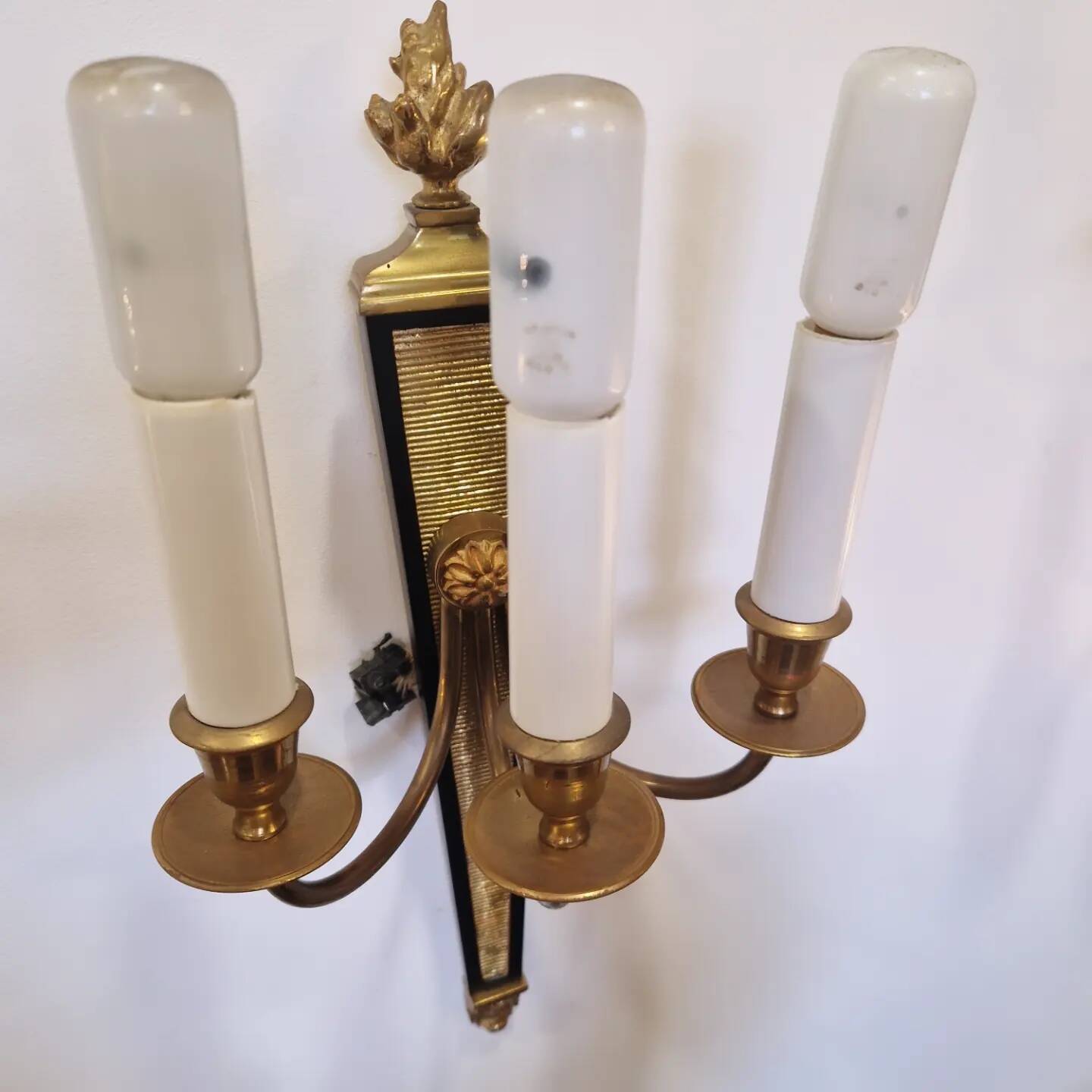 Pair of Maison Bagués style  Torch Sconces
