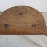 Wooden and tripod metal stool