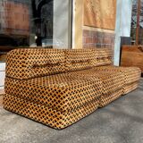 Sofa with 3 modules convertible into a bed of the 70s