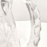 Hand-carved glass jug. France, 1950s.