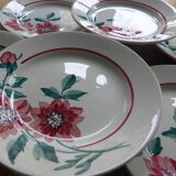 6 flat plates from Sarreguemines, Monceau model