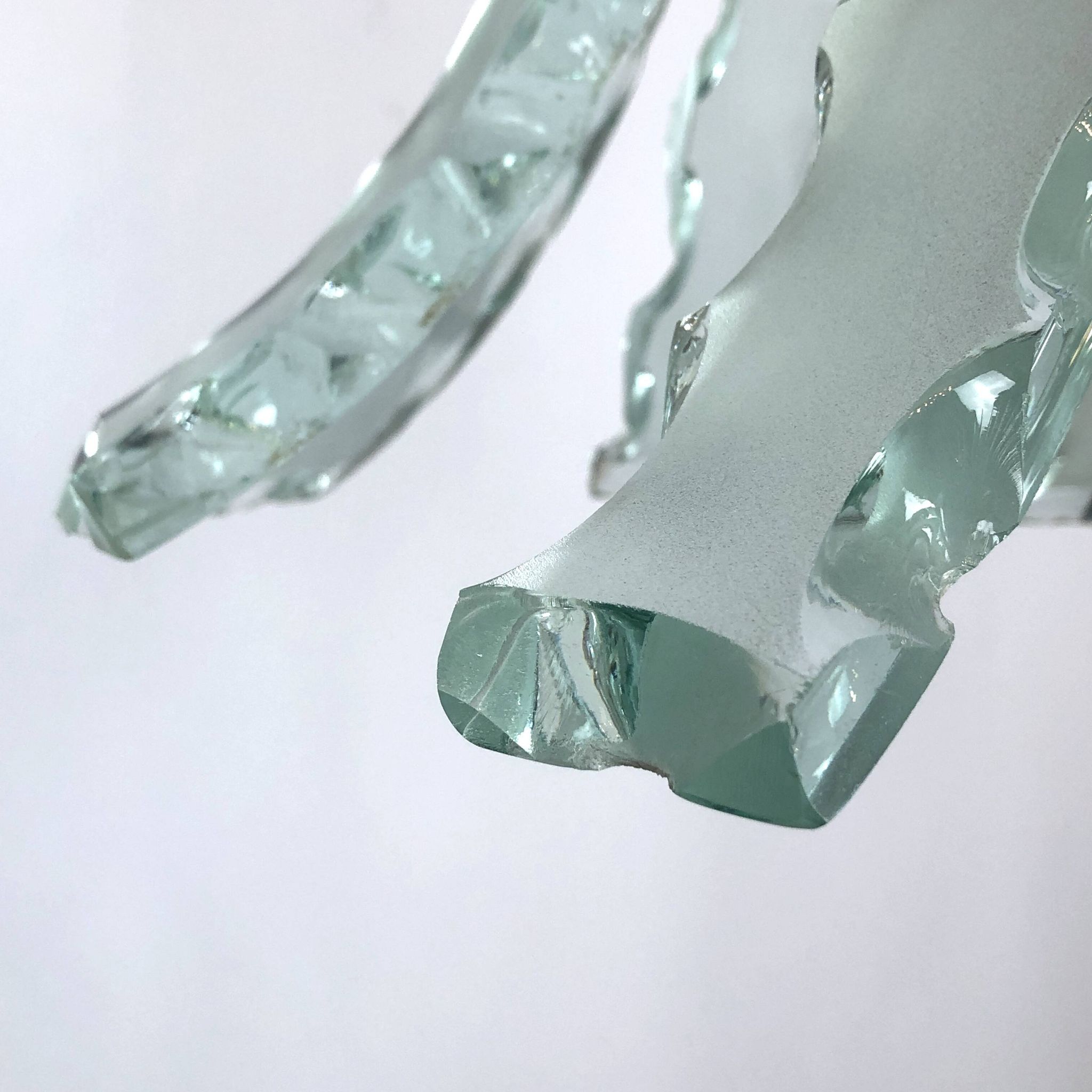 Mid-century Italian cut glass chandelier by Zero Quattro