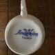 Cup and saucer earthenware Sarreguemines D.V. country décor and blue flowers