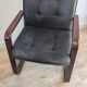 Pair of vintage cantilever armchairs in rosewood veneer.