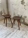 Pine stools with curved seat from the 50s