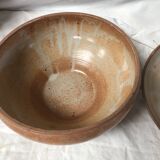 Ensemble de 2 plats en grès vintage