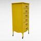 Chiffonnier vintage jaune poudré 1950