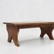 Small Rustic Wooden Stool with Curved Base, France, 1900s