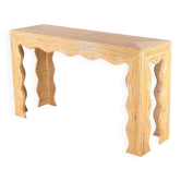 "Rattan 'waves' console"