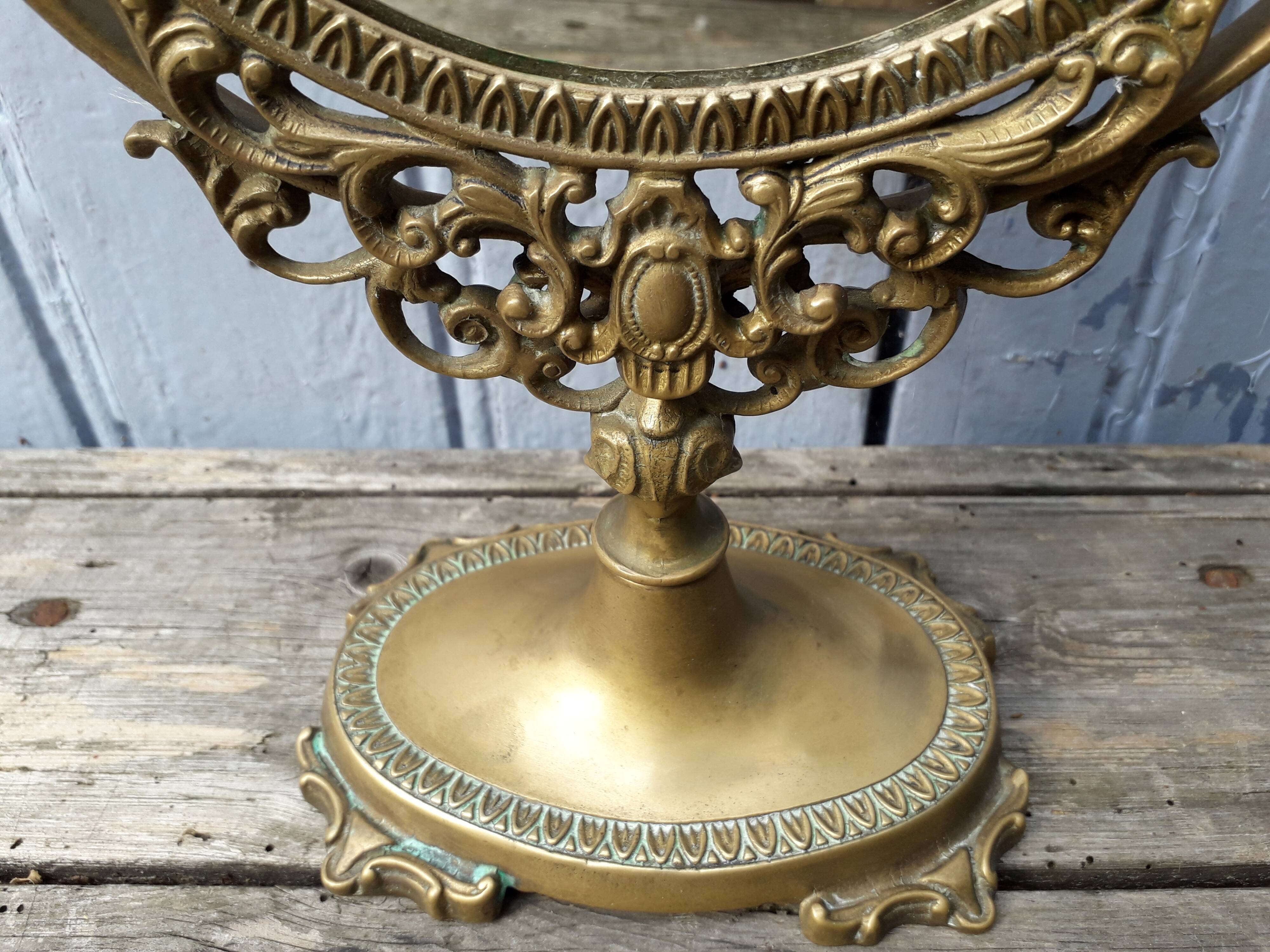 Brass psyche mirror