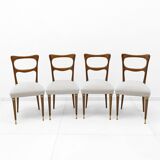 Attributed to Paolo Buffa Mid-Century Modern Dinning Chairs, 1950s, Set of
