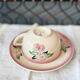 Two breakfast cups Longwy cherry design