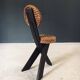 Mediterranean Tripod Side Chairs by Audoux Minet, France, 1950s, Set of 2