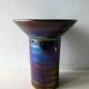 Vase en céramique noire irisée art deco