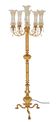 Lampadaire en bronze et laiton doré à six lumières