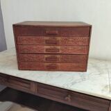 Boîte à coton ancienne France 1920 DMC en bois dans son jus magnifique pièce