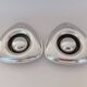 Alessi Egg Cup Carlo Mazzeri & Anselmo Vitale Stainless Steel Pair