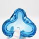 Murano Glass Pocket Vase Flavio Poli Sommerso Blue Aquamarine