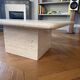 Table basse vintage en travertin – design 70’s
