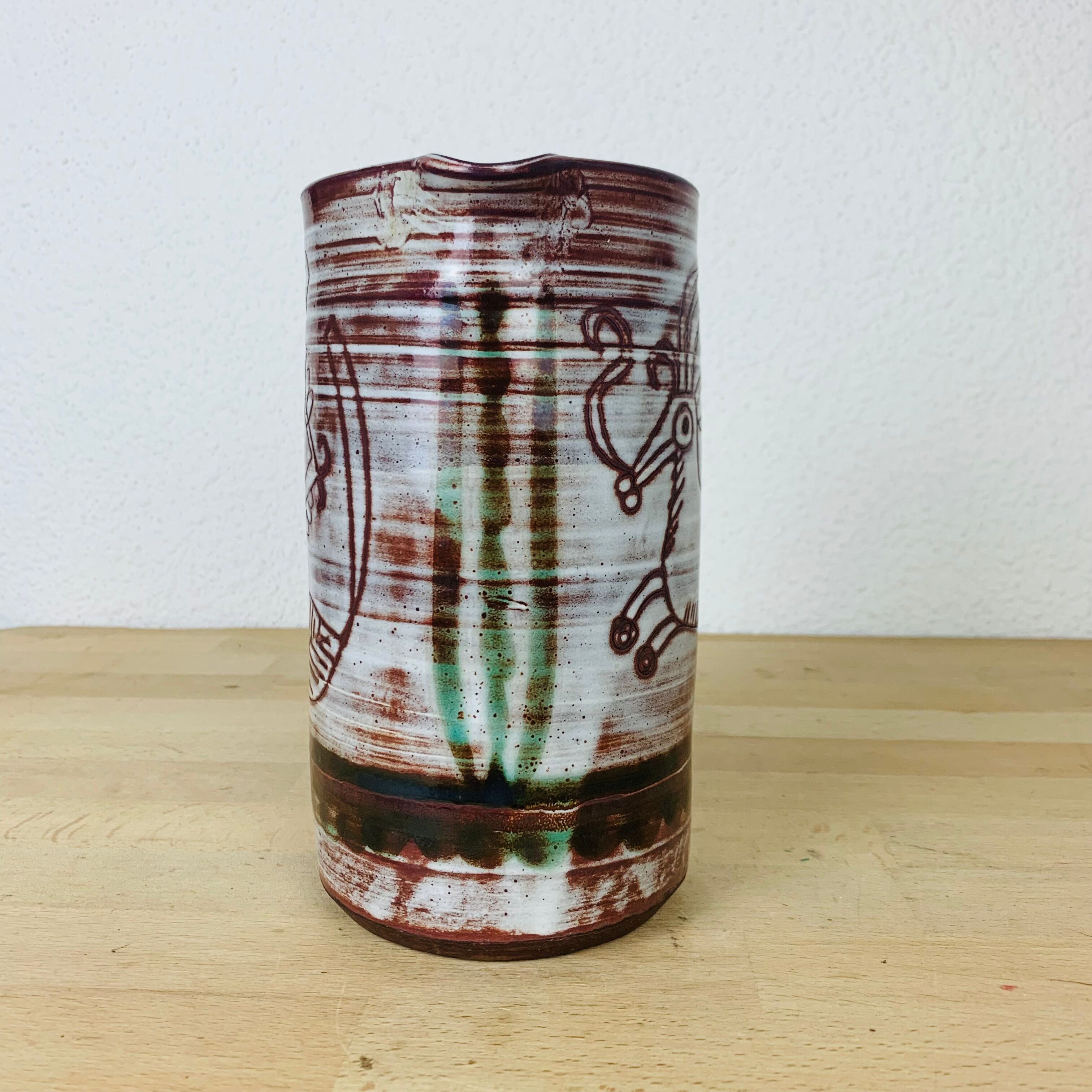 Ceramic pitcher Michel Barbier workshop Le Mûrier Vallauris