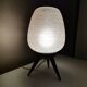 Danish vintage wooden tripod table lamp, 1970