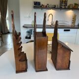 Set of wall boxes - bread matches knives