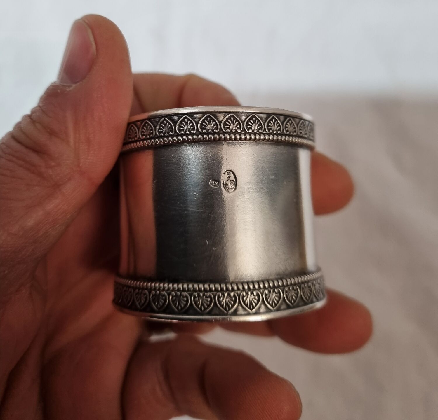 Solid silver towel ring