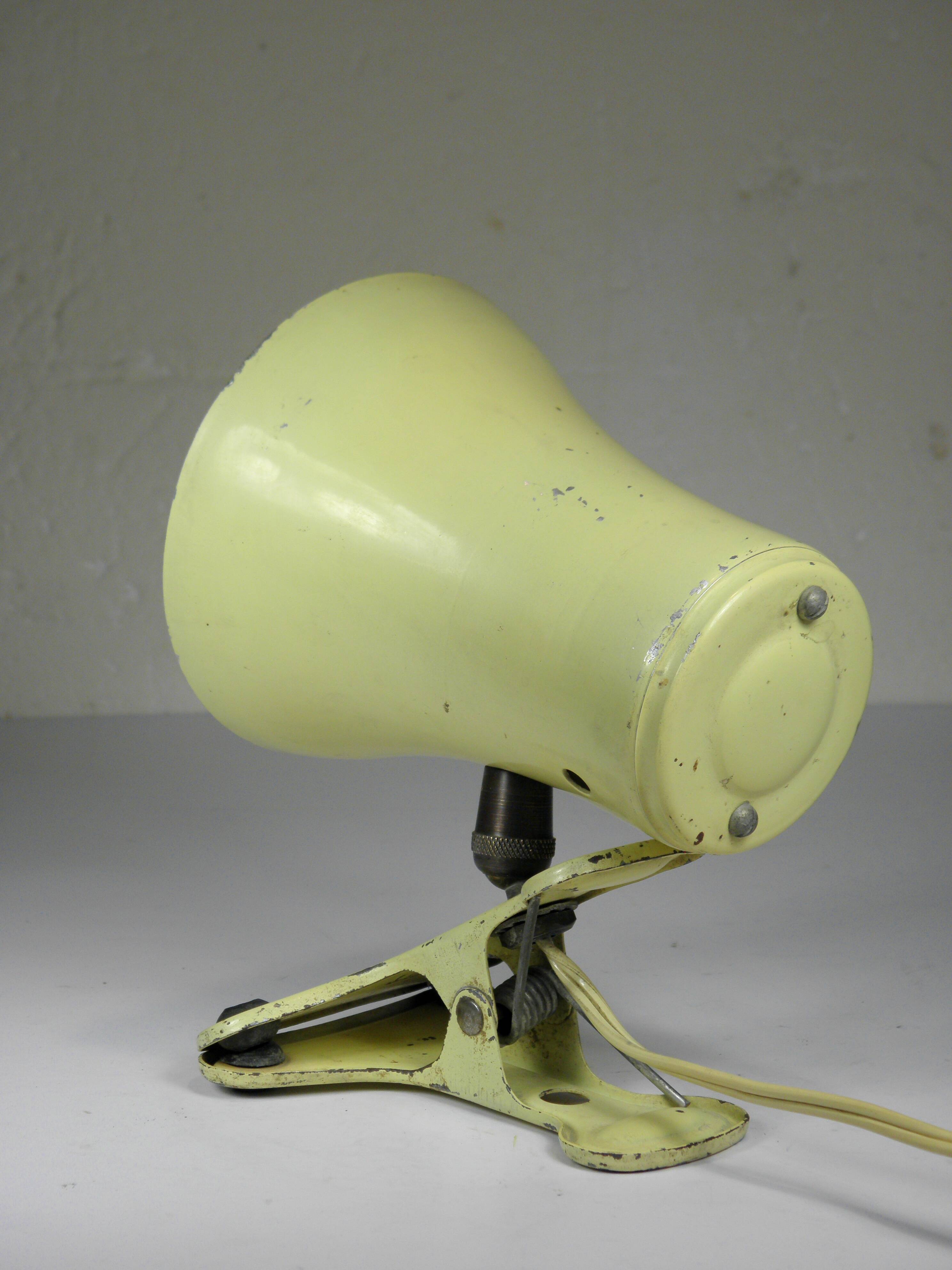 Clamp spotlight 11 cm 1960s