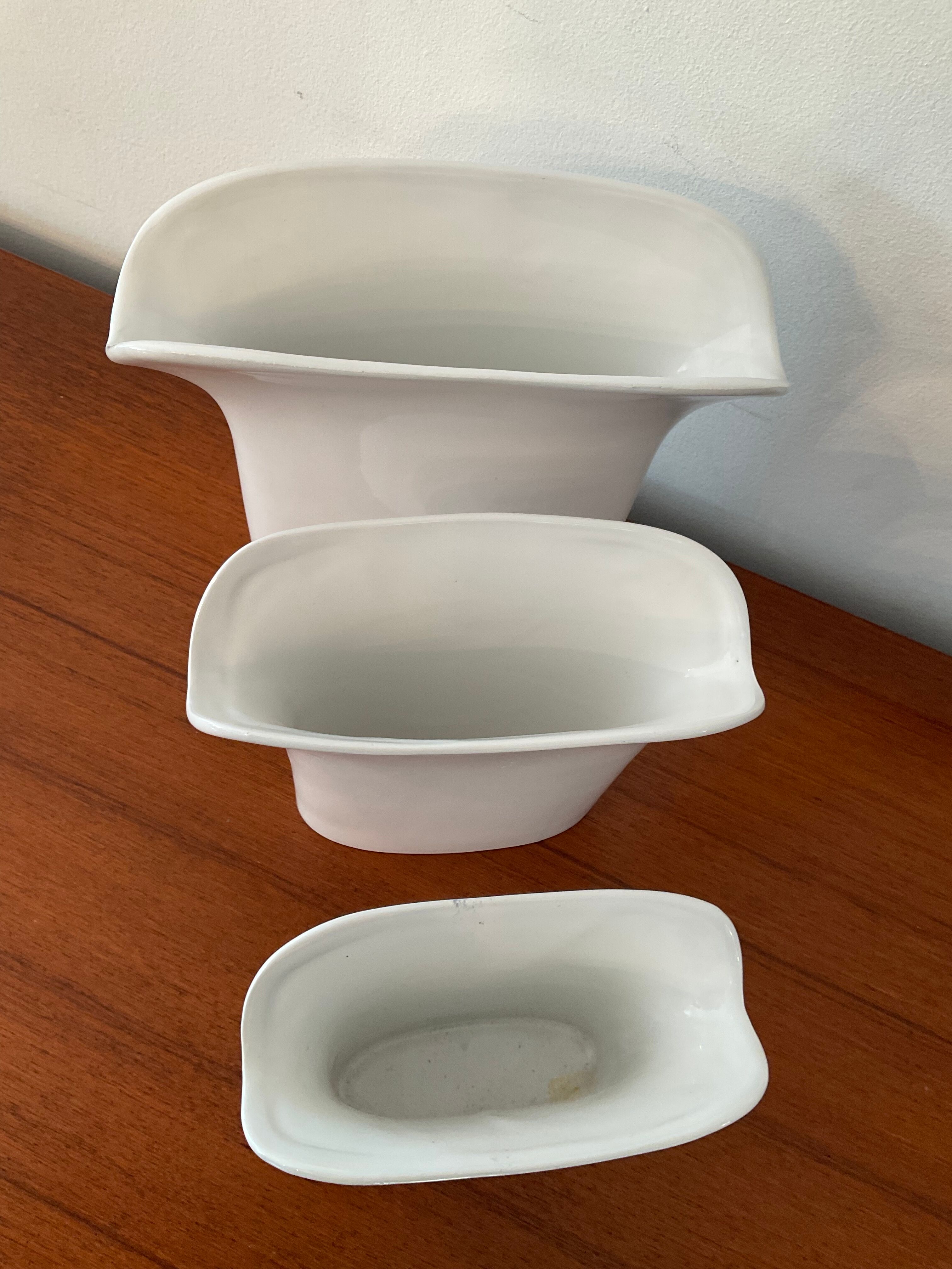 Trio of vintage ceramic vases 70s