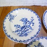 3 assiettes plates Gien service Chardons