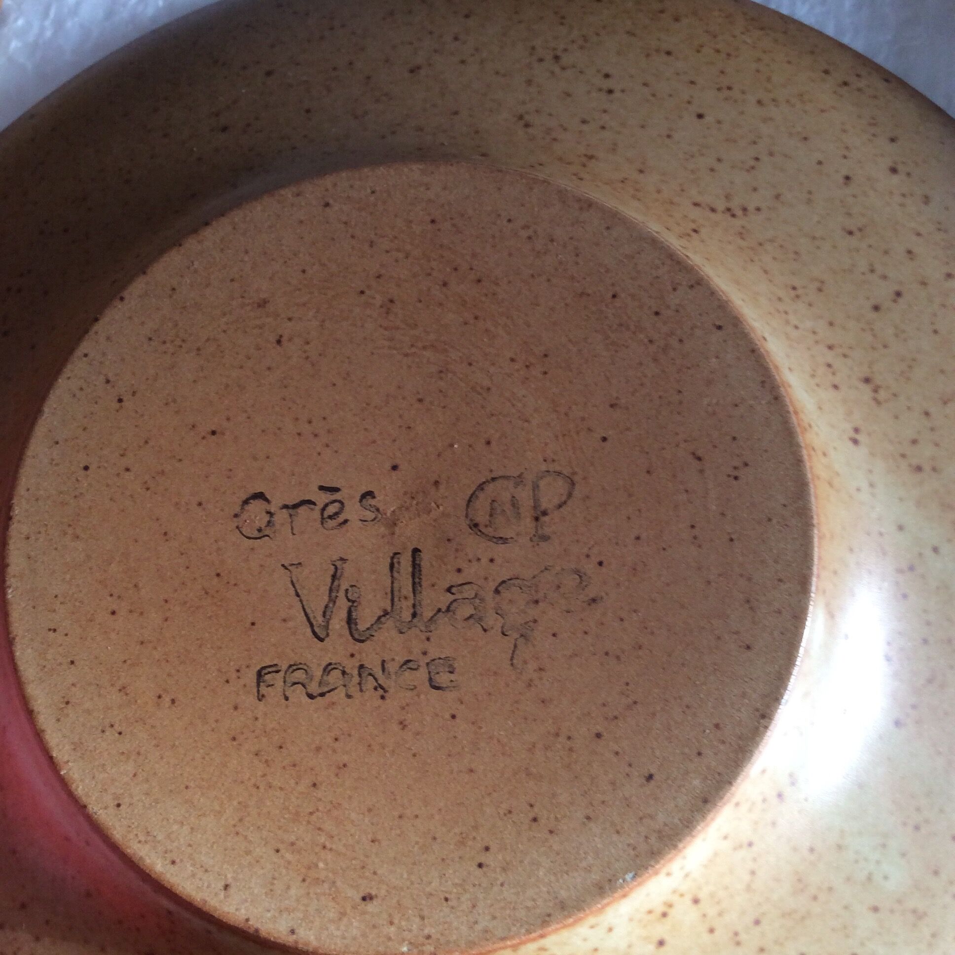 Set of four plates to dessert in sandstone