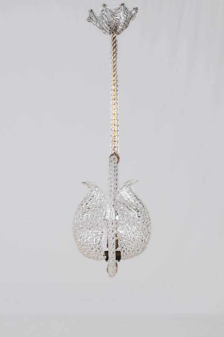 Murano glass chandelier by Barovier & Toso, Italy, 1940s