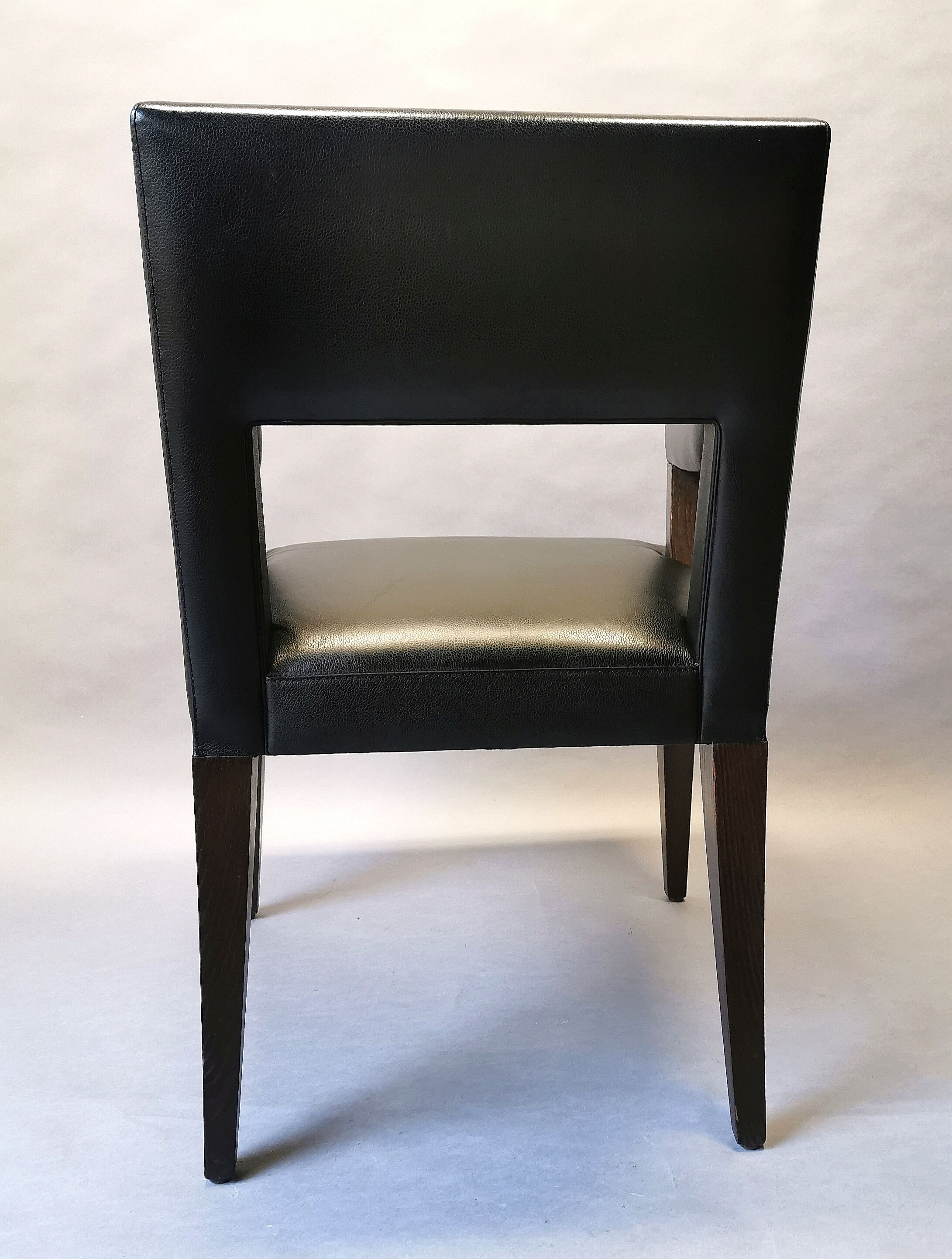 Luxury chair Philippe Hurel black leather