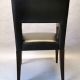 Luxury chair Philippe Hurel black leather