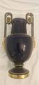 Cobalt blue and gold amphora vase