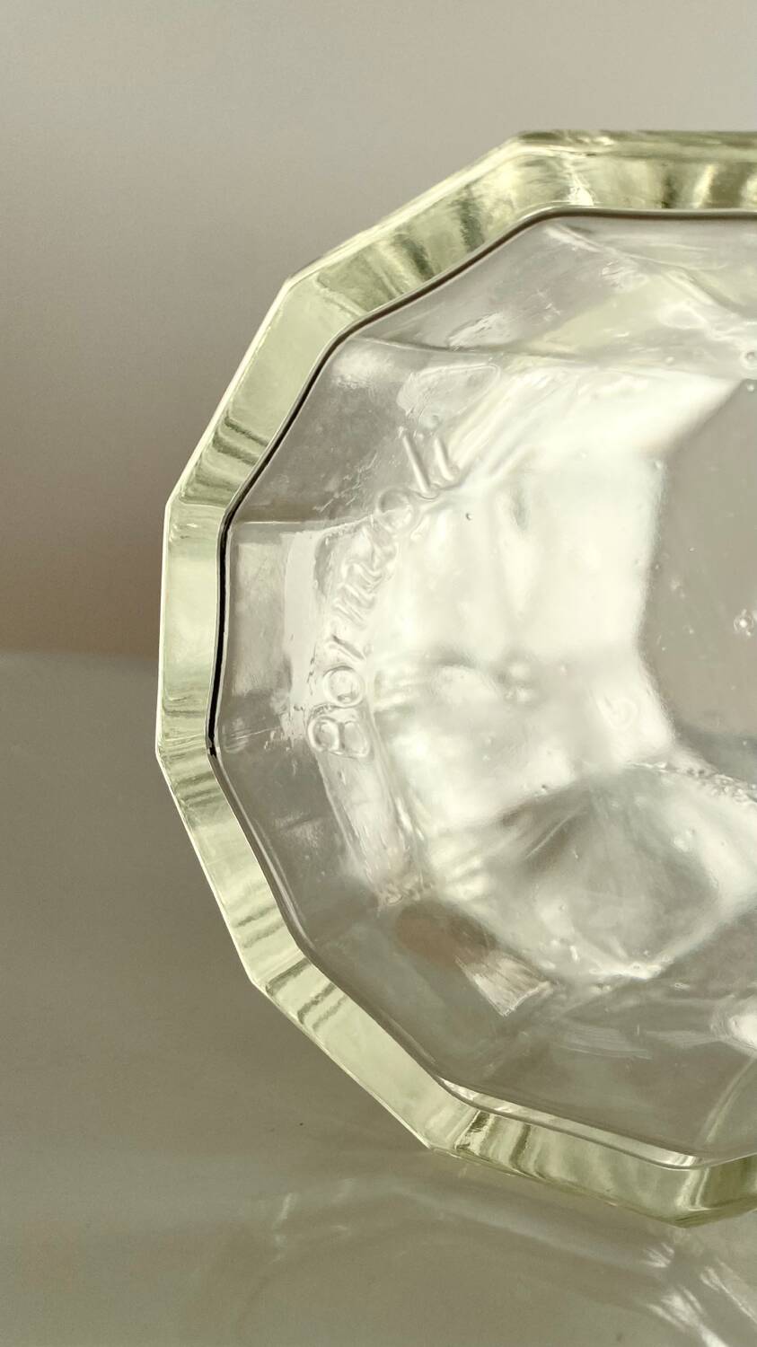 Vintage faceted glass carafe from Bormioli Italy | Italian design from the 70s