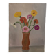 Tableau bouquet, peinture sur toile