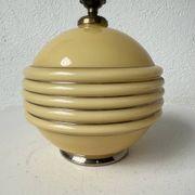 Lampe de table opaline Art Déco tchécoslovaquie