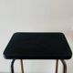 Tabouret escabeau vintage en formica noir et acier chromé